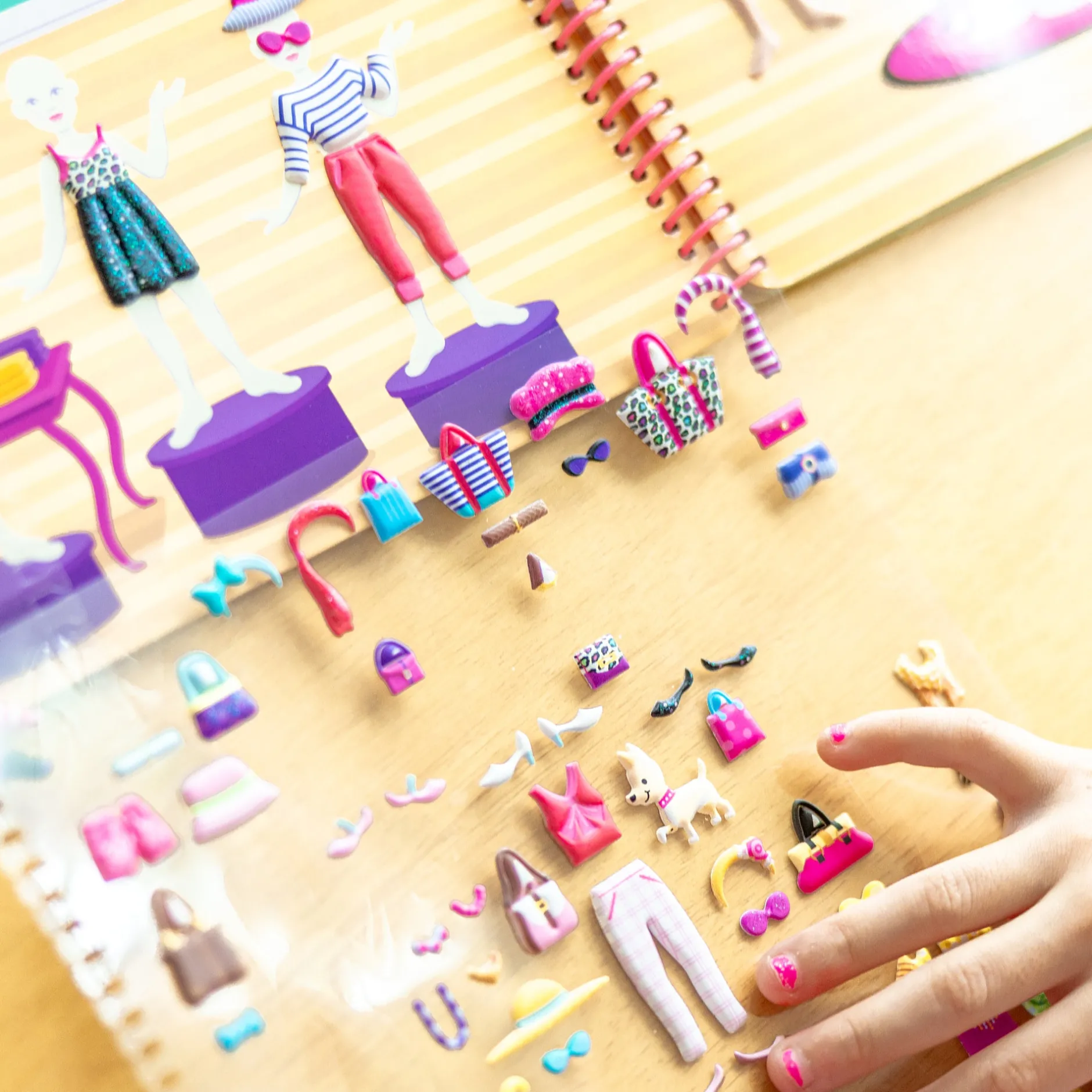 Stickers & Sticker Books>Melissa & Doug Puffy Sticker Activity Book - Day of Glamour