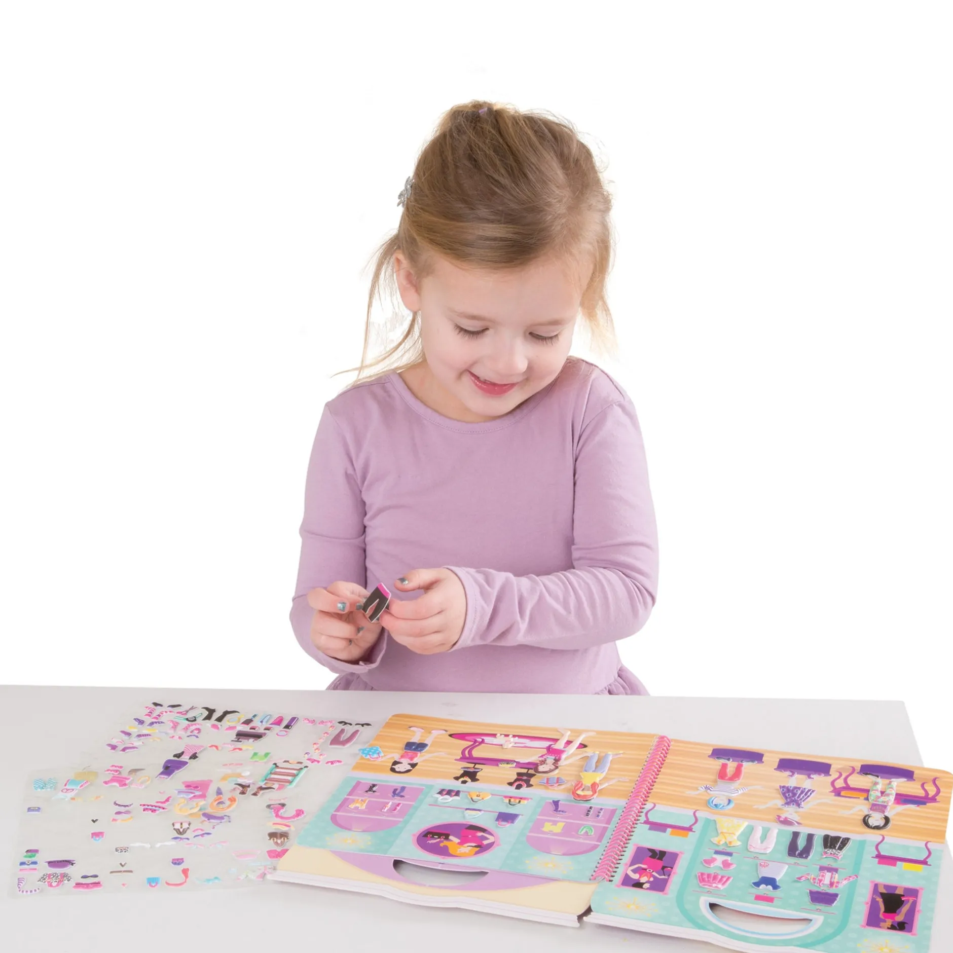Stickers & Sticker Books>Melissa & Doug Puffy Sticker Activity Book - Day of Glamour