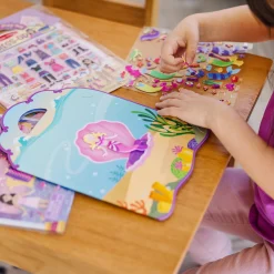 Stickers & Sticker Books>Melissa & Doug Puffy Sticker Bundle - Dress-Up, Princess and Mermaid