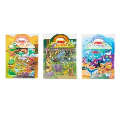Stickers & Sticker Books>Melissa & Doug Puffy Sticker Play Set 3-Pack: Safari, Dinosaur, Ocean