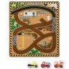 Vehicles & Trains>Melissa & Doug Round the Construction Zone Work Site Rug & Vehicle Set