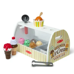 Play Food & Play Sets>Melissa & Doug Scoop & Serve Ice Cream Counter