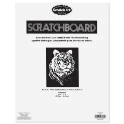 Activity Books>Melissa & Doug Scratch Art Black Coated 12 pt. Scratchboards (12 boards)