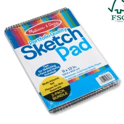 Easels & Art Supplies>Melissa & Doug Sketch Pad 2-Pack (9-Inch x 12-Inch)