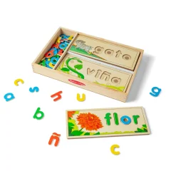 Alphabet & Counting Puzzles>Melissa & Doug Spanish See & Spell Learning Toy