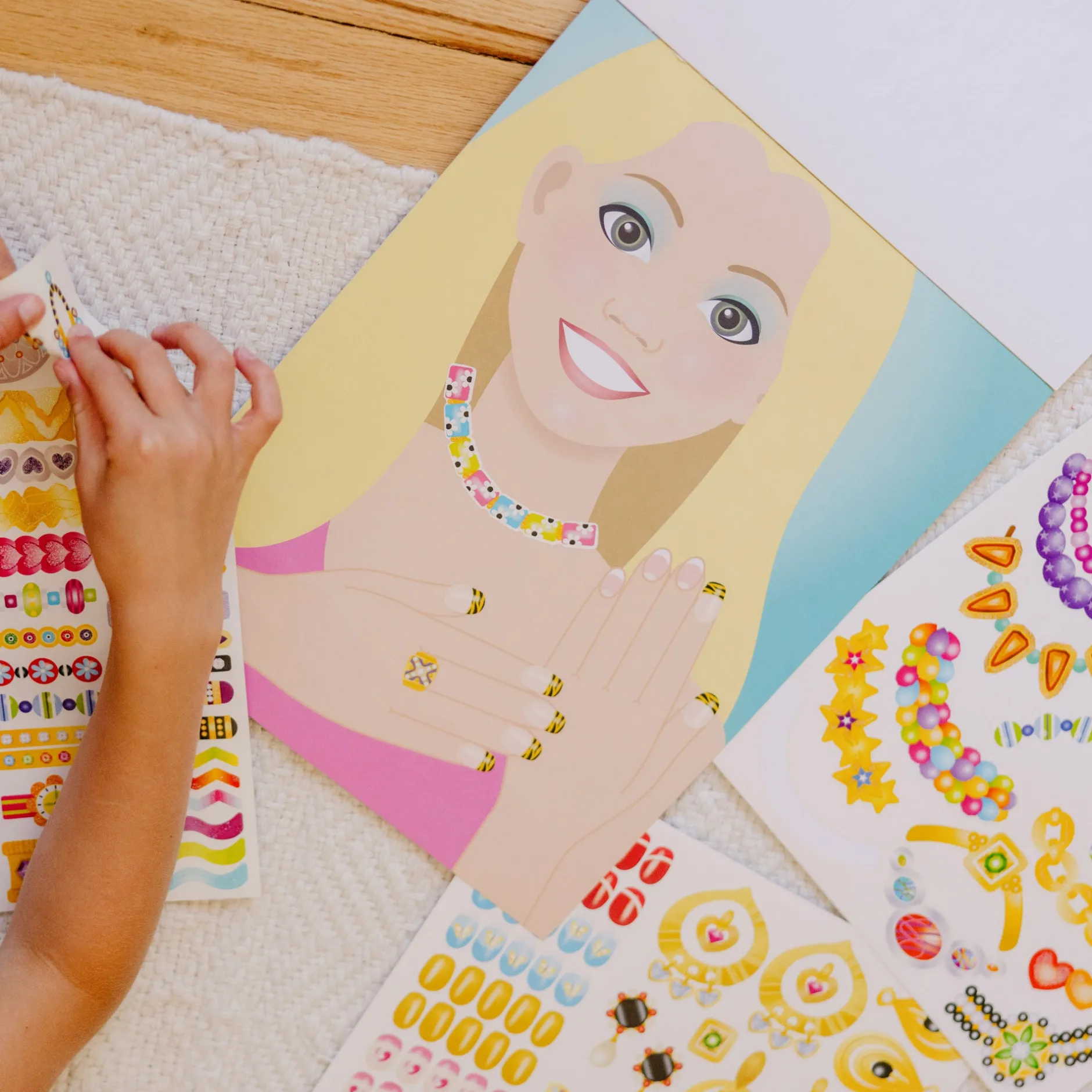 Stickers & Sticker Books>Melissa & Doug Sticker Pad - Jewelry & Nails Glitter Collection