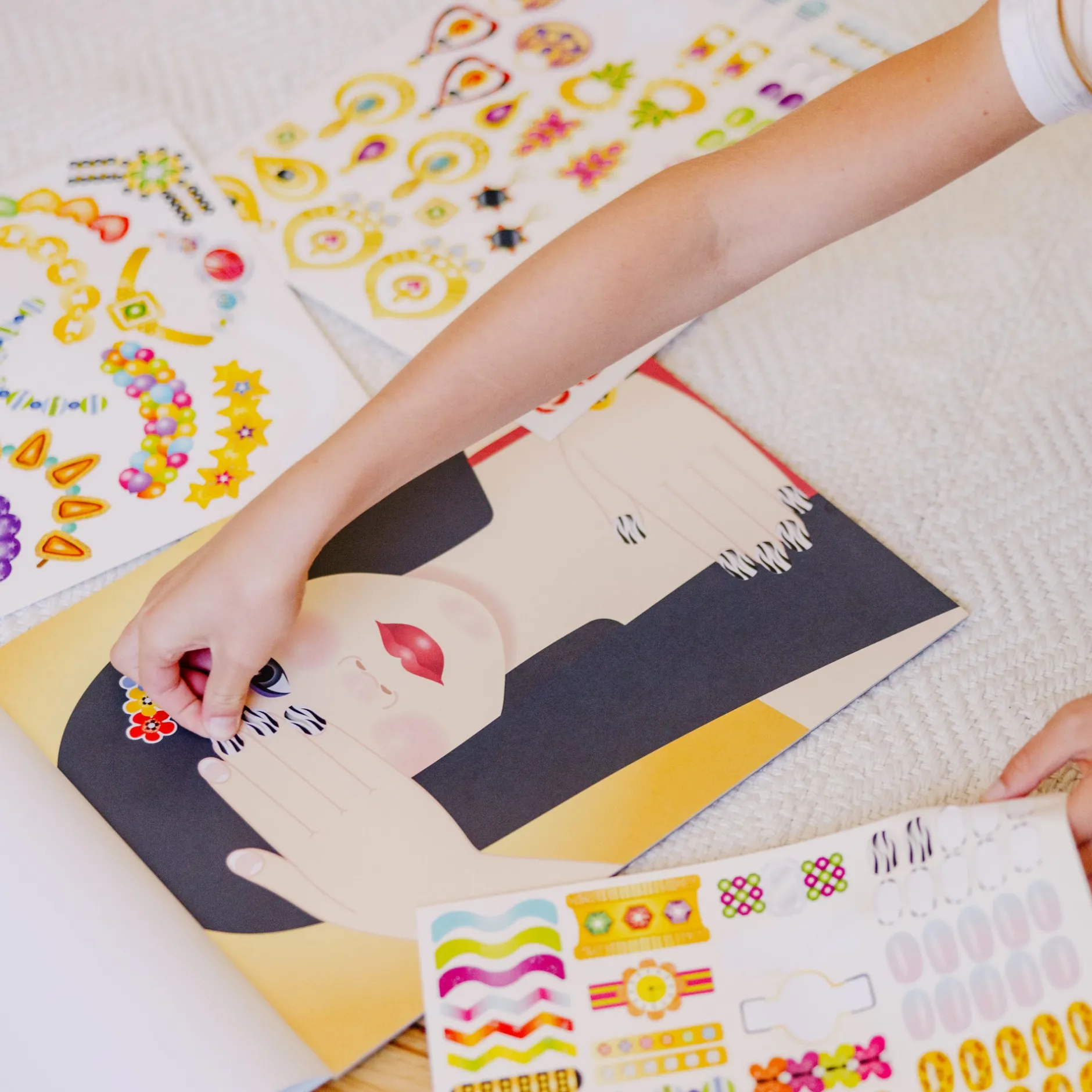 Stickers & Sticker Books>Melissa & Doug Sticker Pad - Jewelry & Nails Glitter Collection