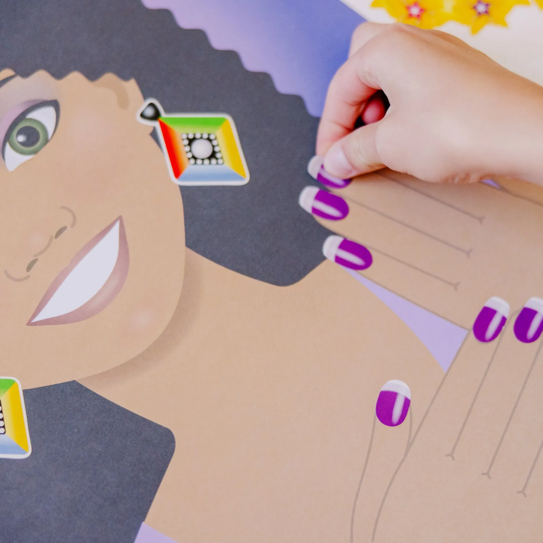 Stickers & Sticker Books>Melissa & Doug Sticker Pad - Jewelry & Nails Glitter Collection