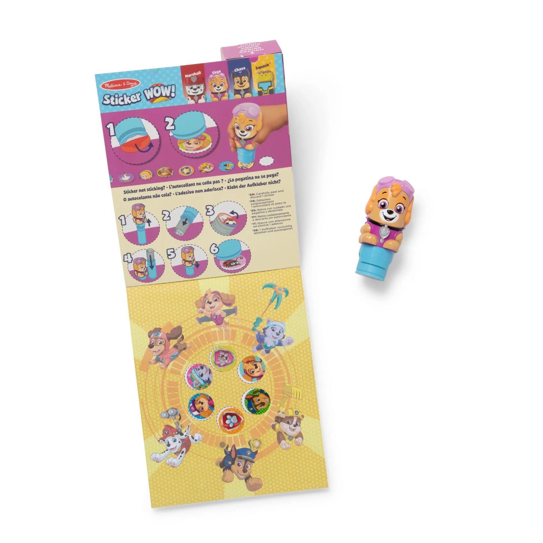 Activity Books|Stickers & Sticker Books>Melissa & Doug Sticker WOW!™ Activity Pad & Sticker Stamper - PAW Patrol Skye