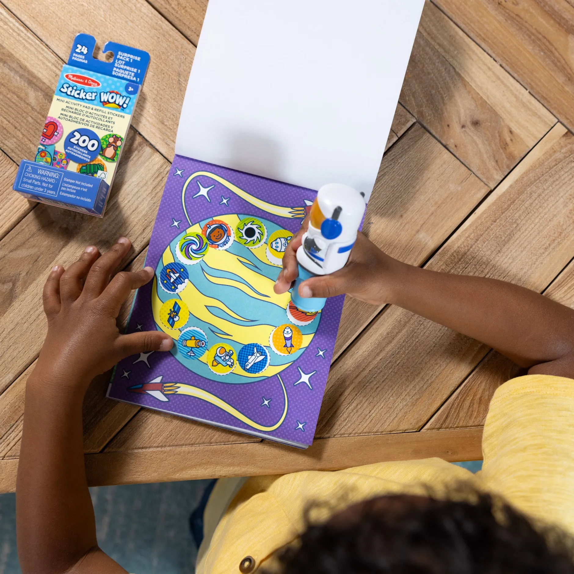 Activity Books|Stickers & Sticker Books>Melissa & Doug Sticker WOW!™ Astronaut Bundle: Activity Pad & Sticker Stamper + Mini Activity Pad and 200 Refill Stickers