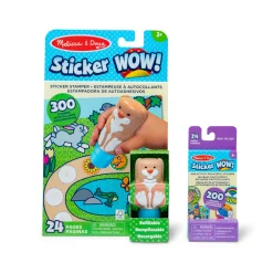 Activity Books|Stickers & Sticker Books>Melissa & Doug Sticker WOW!™ Bunny Bundle: Activity Pad & Sticker Stamper + Mini Activity Pad and 200 Refill Stickers