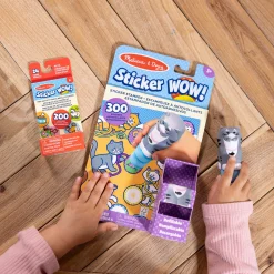 Activity Books|Stickers & Sticker Books>Melissa & Doug Sticker WOW!™ Cat Bundle: Activity Pad & Sticker Stamper + Mini Activity Pad and 200 Refill Stickers