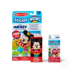Activity Books>Melissa & Doug Sticker WOW!™ Disney Mickey Mouse Bundle: Activity Pad & Sticker Stamper + Mini Activity Pad and 200 Refill Stickers
