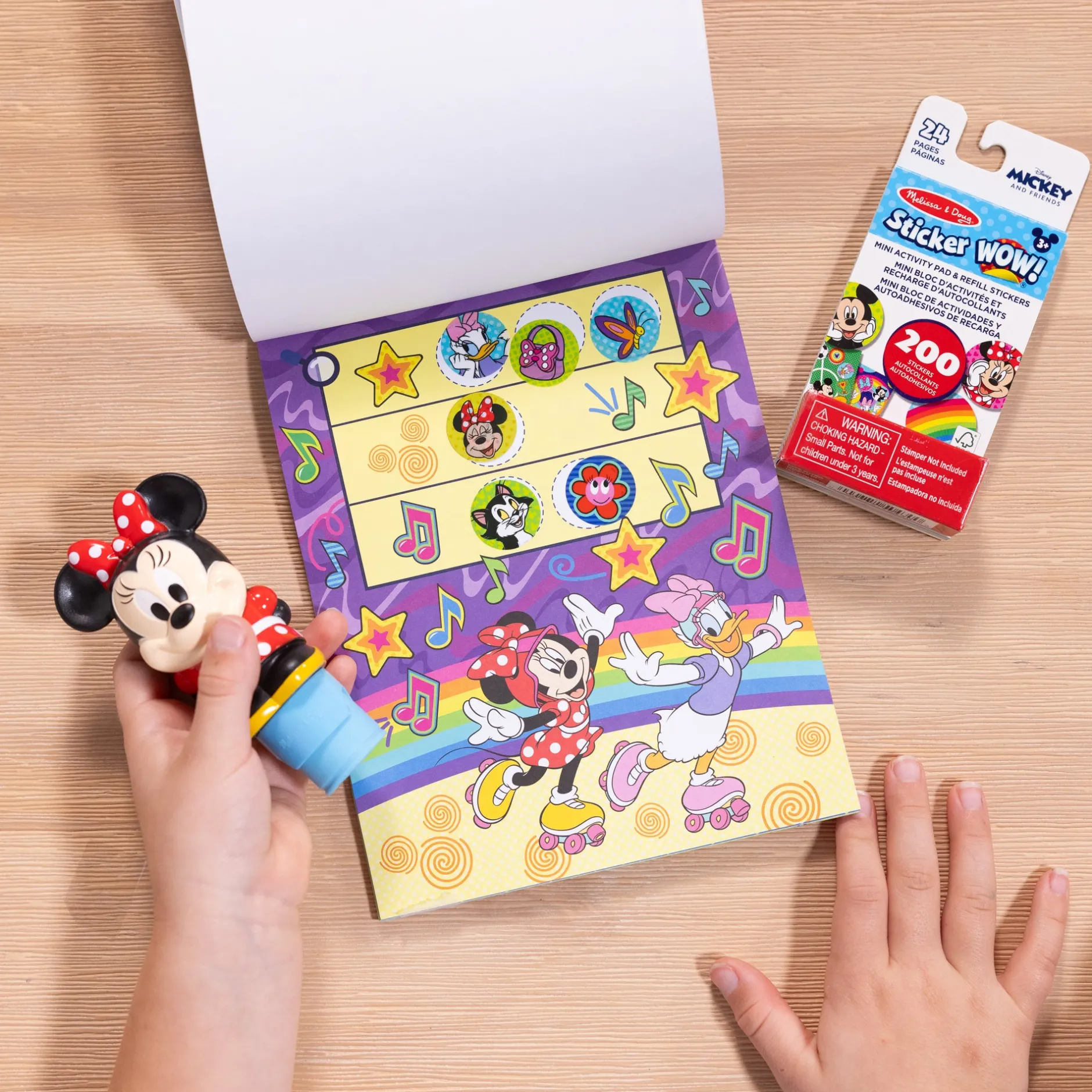 Activity Books|Stickers & Sticker Books>Melissa & Doug Sticker WOW!™ Disney Minnie Mouse Bundle: Activity Pad & Sticker Stamper + Mini Activity Pad and 200 Refill Stickers