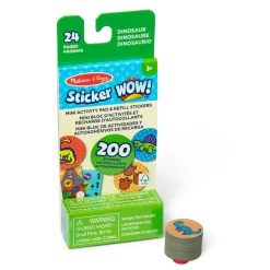 Activity Books|Stickers & Sticker Books>Melissa & Doug Sticker WOW!® Mini Activity Pad & Refill Stickers - Dinosaur (200+ Stickers, Stamper Not Included)
