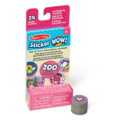 Activity Books|Stickers & Sticker Books>Melissa & Doug Sticker WOW!® Mini Activity Pad & Refill Stickers - Favorite Things (200+ Stickers, Stamper Not Included)