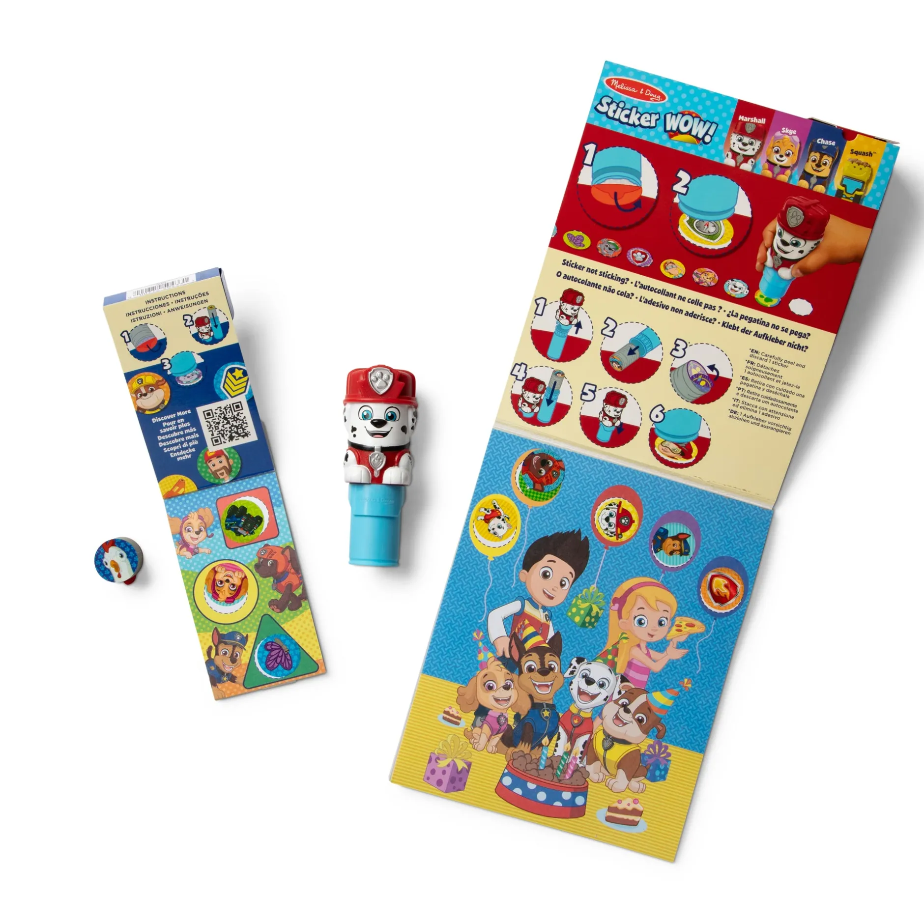 Activity Books|Stickers & Sticker Books>Melissa & Doug Sticker WOW!™ PAW Patrol Marshall Bundle: Activity Pad & Sticker Stamper + Mini Activity Pad and 200 Refill Stickers