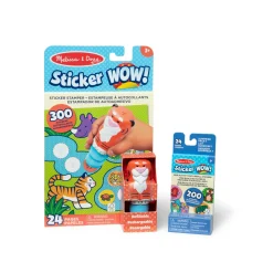 Activity Books|Stickers & Sticker Books>Melissa & Doug Sticker WOW!™ Tiger Bundle: Activity Pad & Sticker Stamper + Mini Activity Pad and 200 Refill Stickers