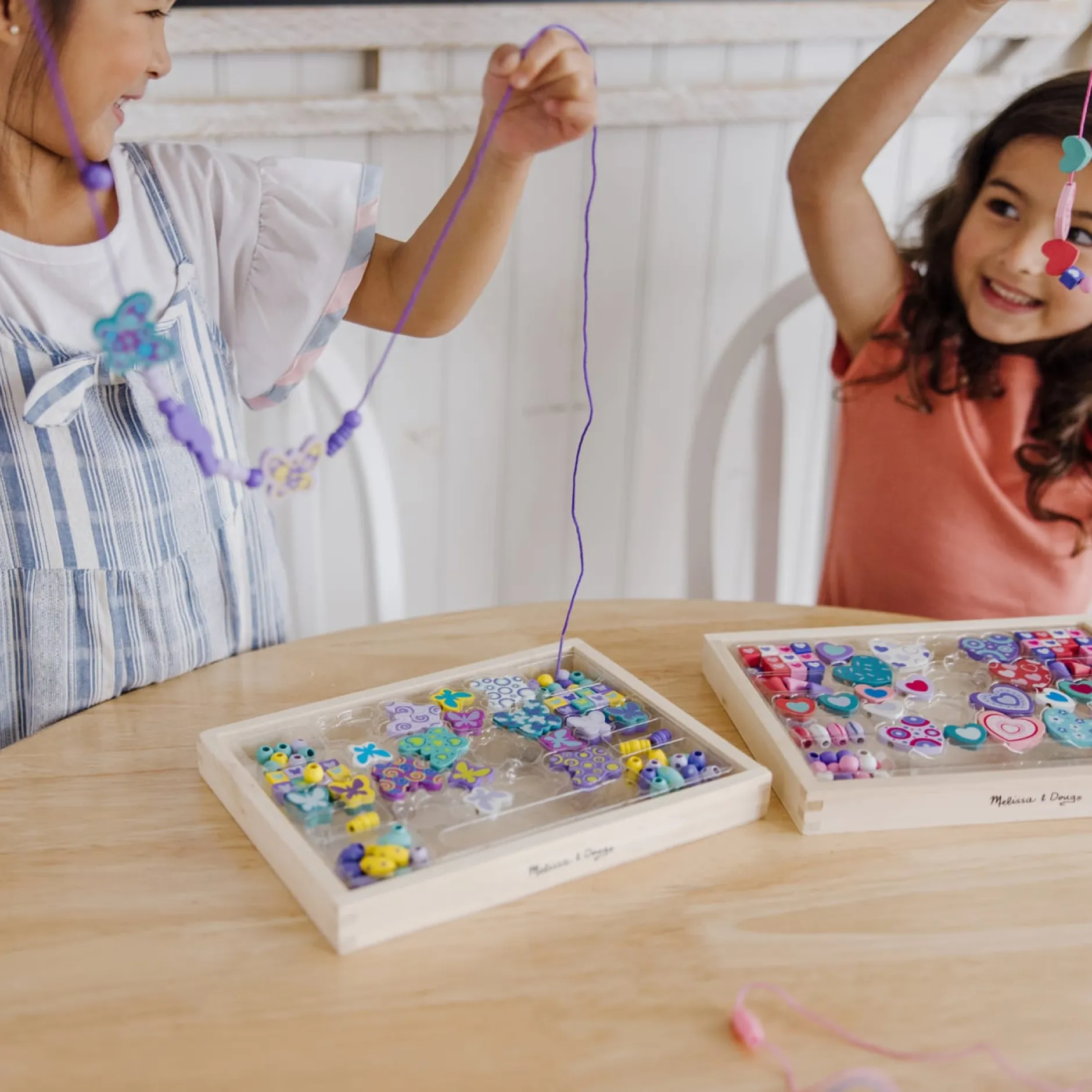 Craft & Stamp Kits>Melissa & Doug Sweet Hearts and Butterfly Friends Bead Set Bundle