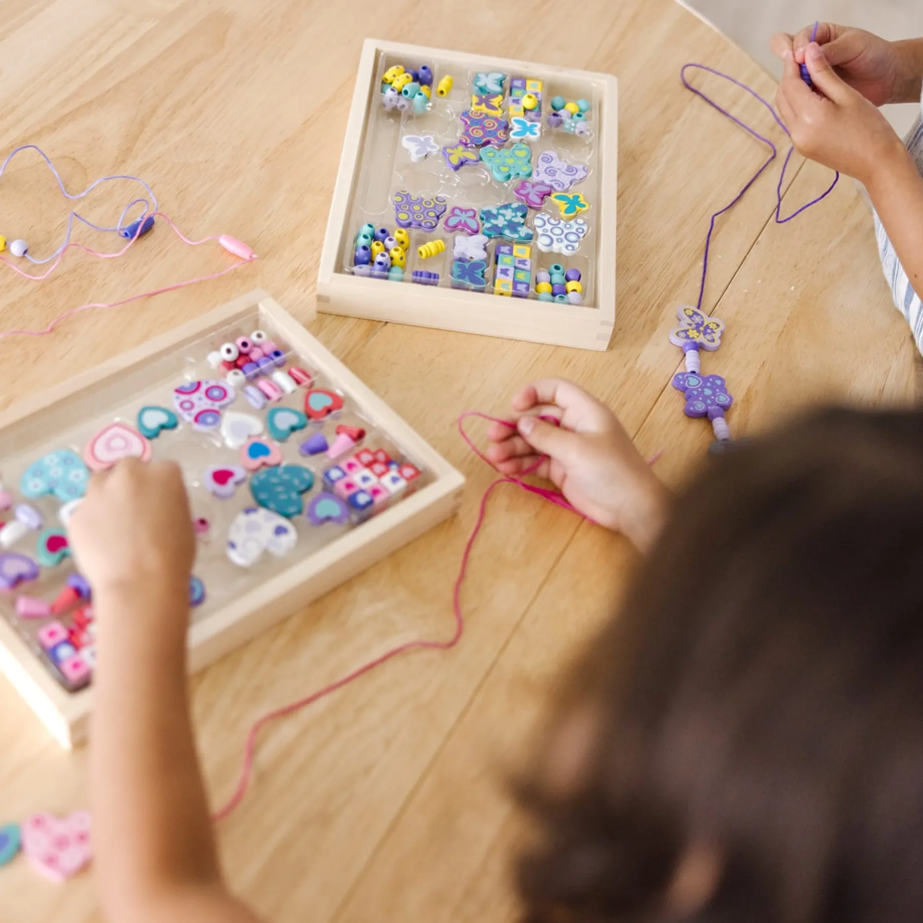 Craft & Stamp Kits>Melissa & Doug Sweet Hearts and Butterfly Friends Bead Set Bundle