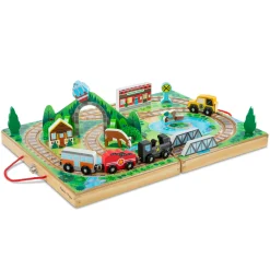 Vehicles & Trains>Melissa & Doug Take-Along Railroad