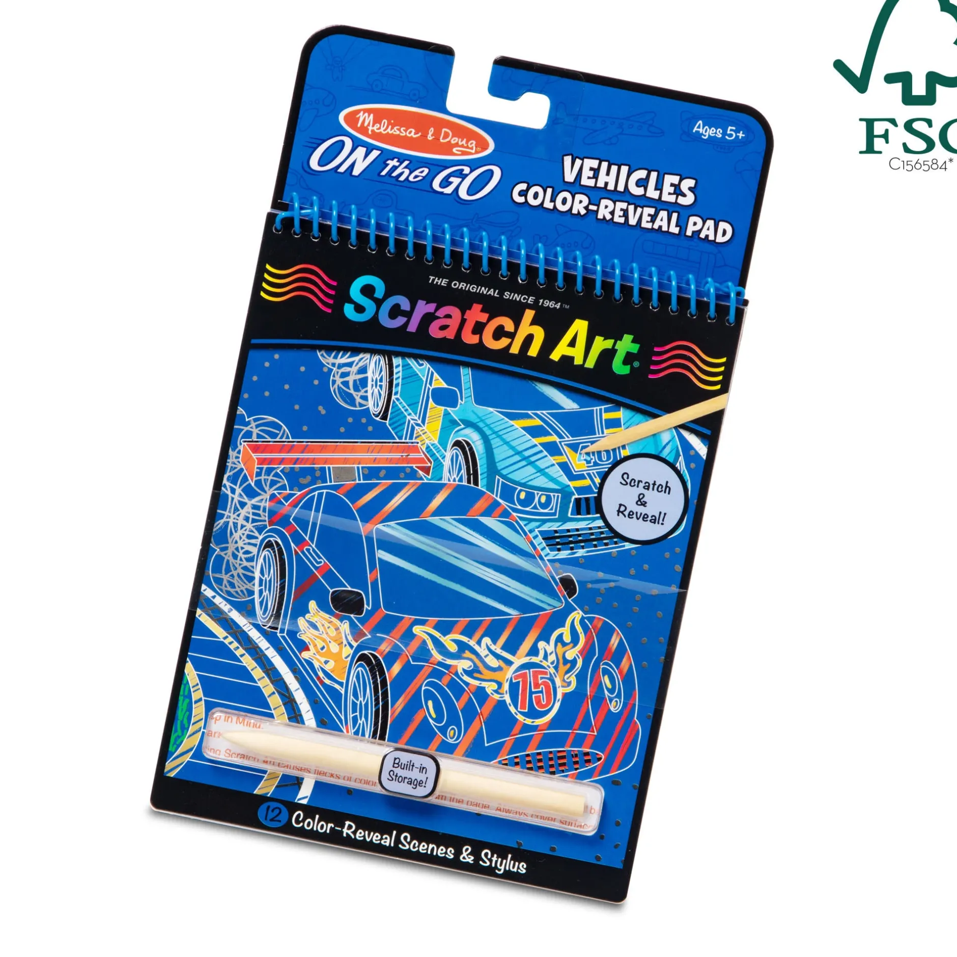 Activity Books>Melissa & Doug Vehicles Color-Reveal Pad
