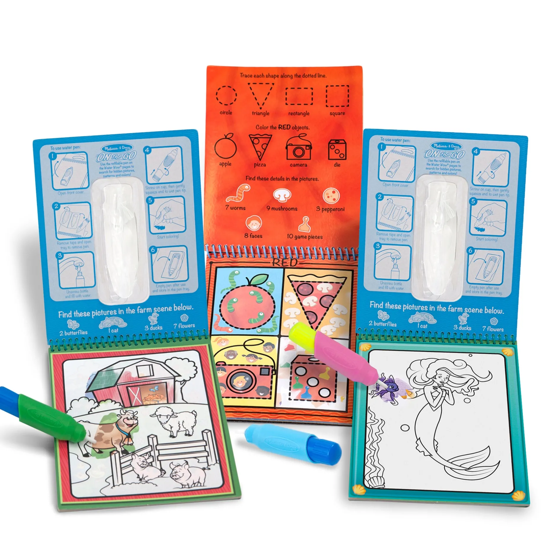 Activity Books>Melissa & Doug Water Wow!® 3-Pack: Colors & Shapes, Fairy Tales, Animals