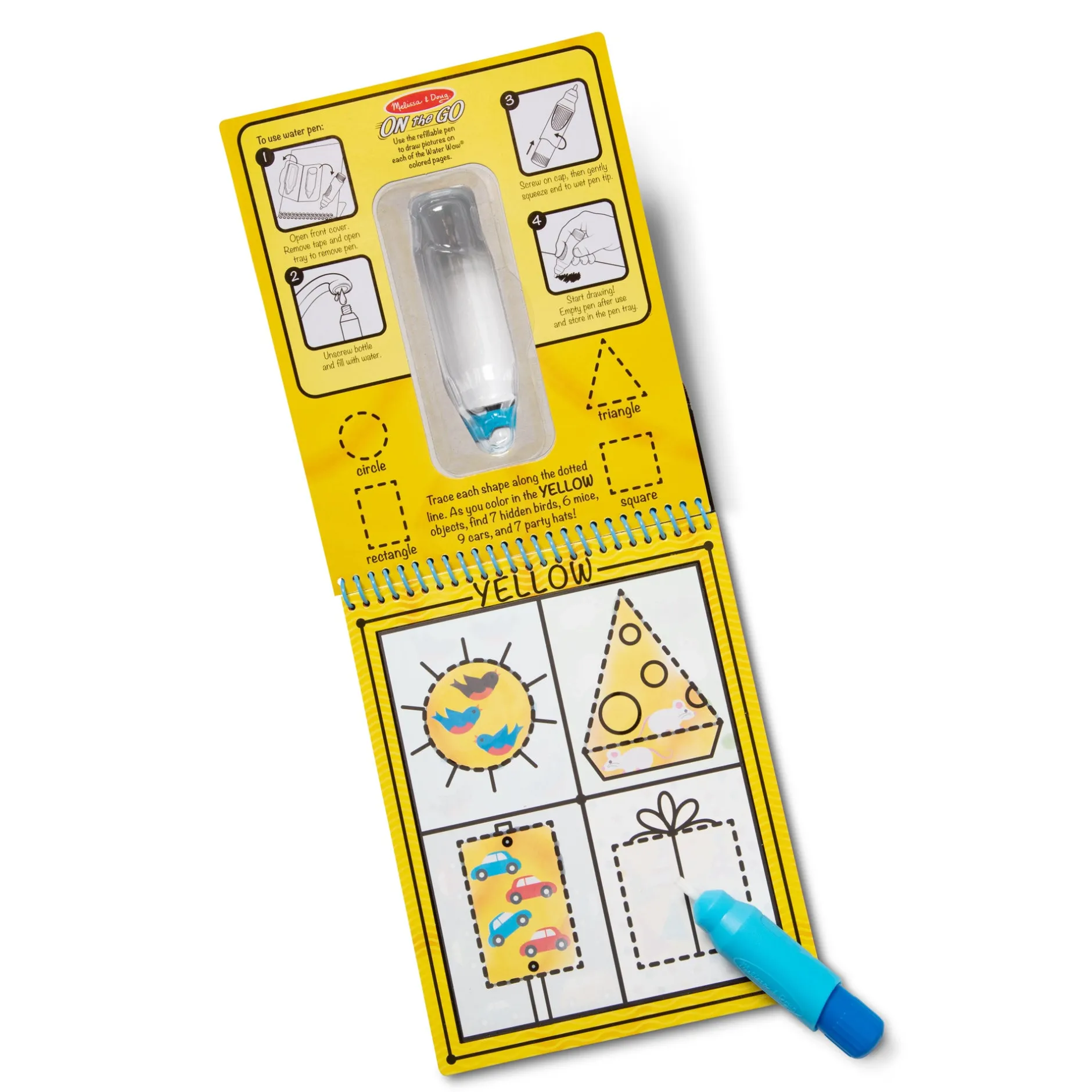 Activity Books|Colors & Shapes>Melissa & Doug Water Wow! Water-Reveal Pad - Colors, Shapes