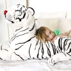 Plush>Melissa & Doug White Tiger Giant Stuffed Animal