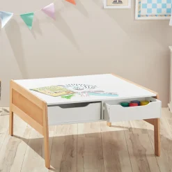 Furniture>Melissa & Doug Wooden Art & Activity Table with Bins