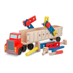 Vehicles & Trains>Melissa & Doug Wooden Big Rig Building Set