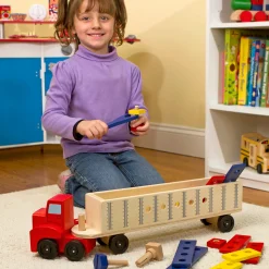 Vehicles & Trains>Melissa & Doug Wooden Big Rig Building Set