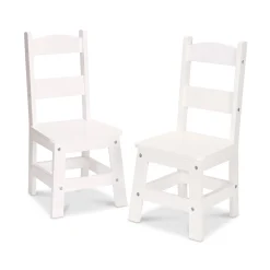 Furniture>Melissa & Doug Wooden Chair Pair - White