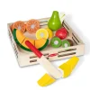 Play Food & Play Sets>Melissa & Doug Wooden Cutting Fruit Play Food