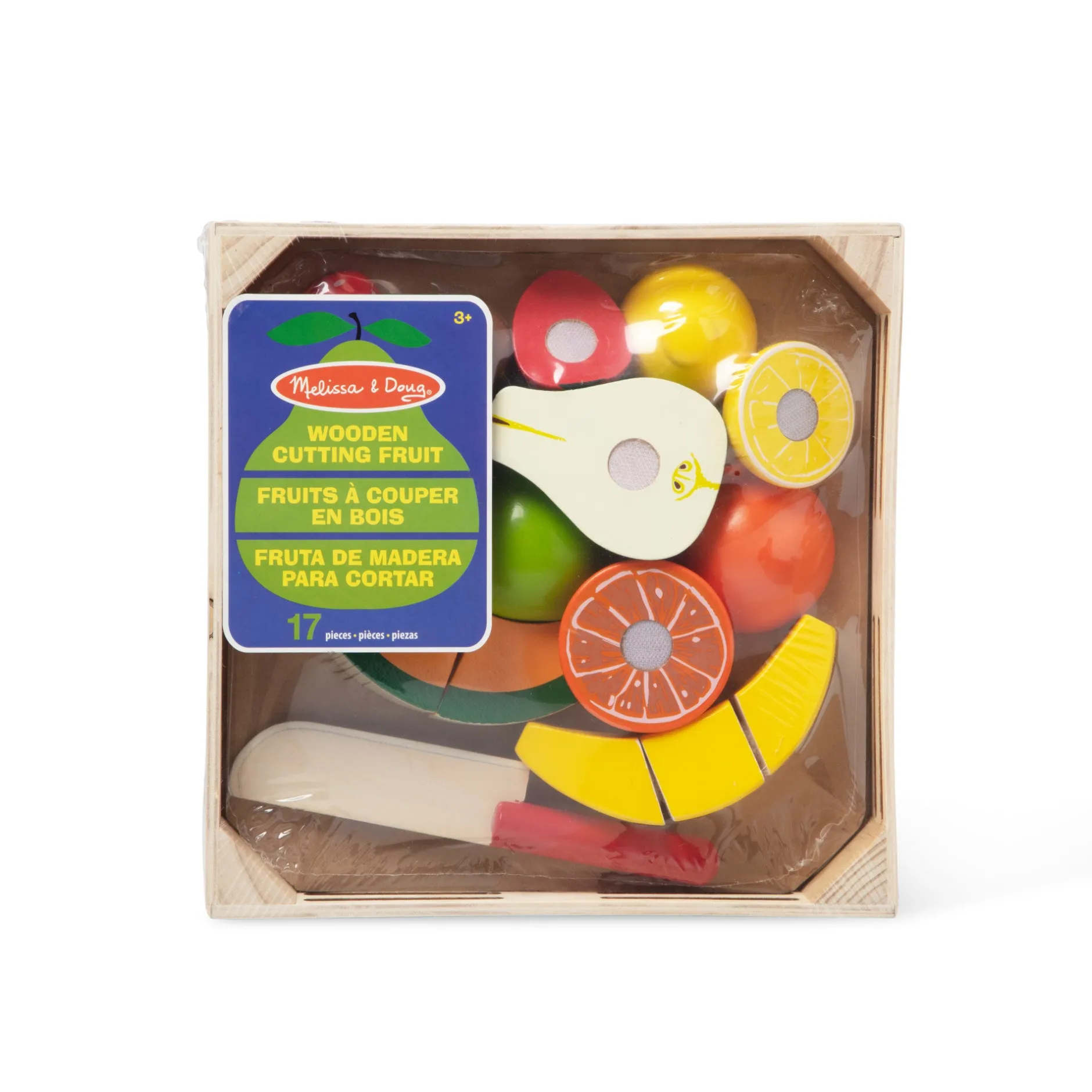 Play Food & Play Sets>Melissa & Doug Wooden Cutting Fruit Play Food