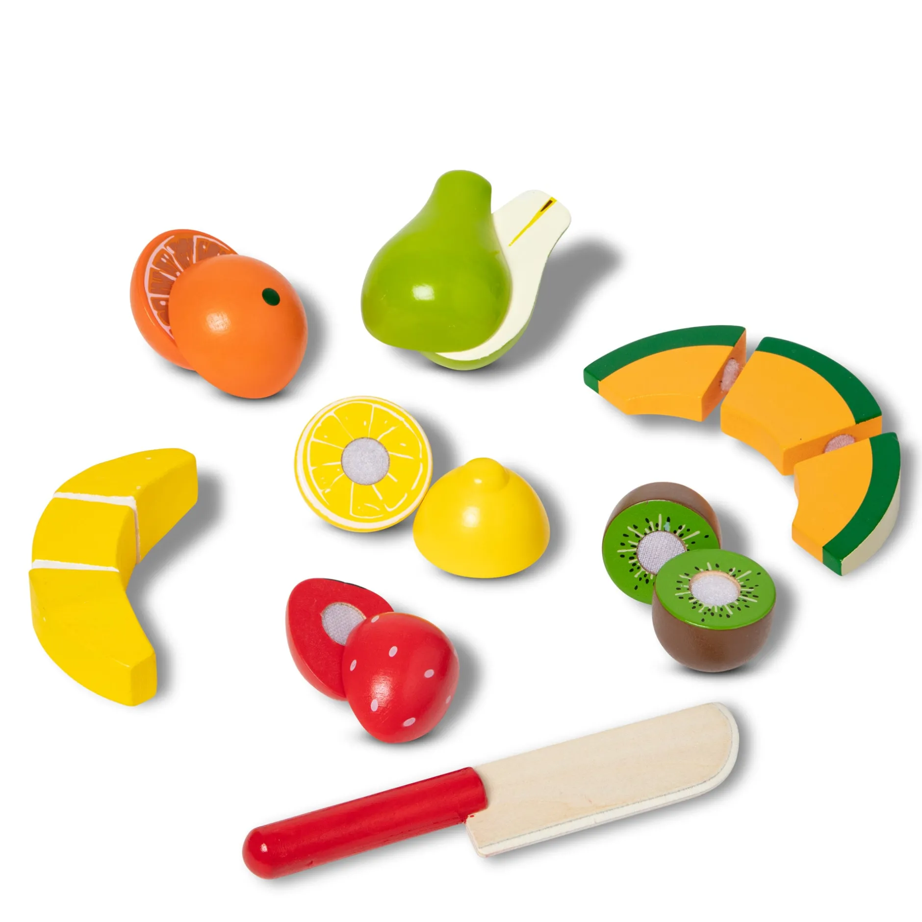 Play Food & Play Sets>Melissa & Doug Wooden Cutting Fruit Play Food