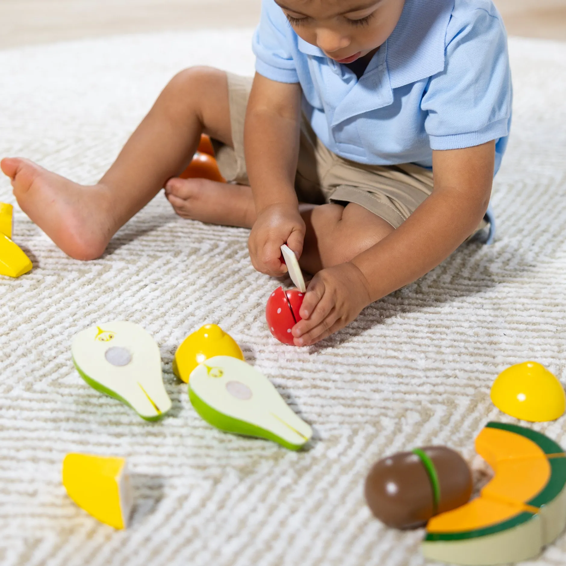 Play Food & Play Sets>Melissa & Doug Wooden Cutting Fruit Play Food