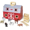 Play Food & Play Sets>Melissa & Doug Wooden Fold & Go Barn