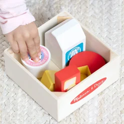 Play Food & Play Sets>Melissa & Doug Wooden Food Groups Play Set – Dairy
