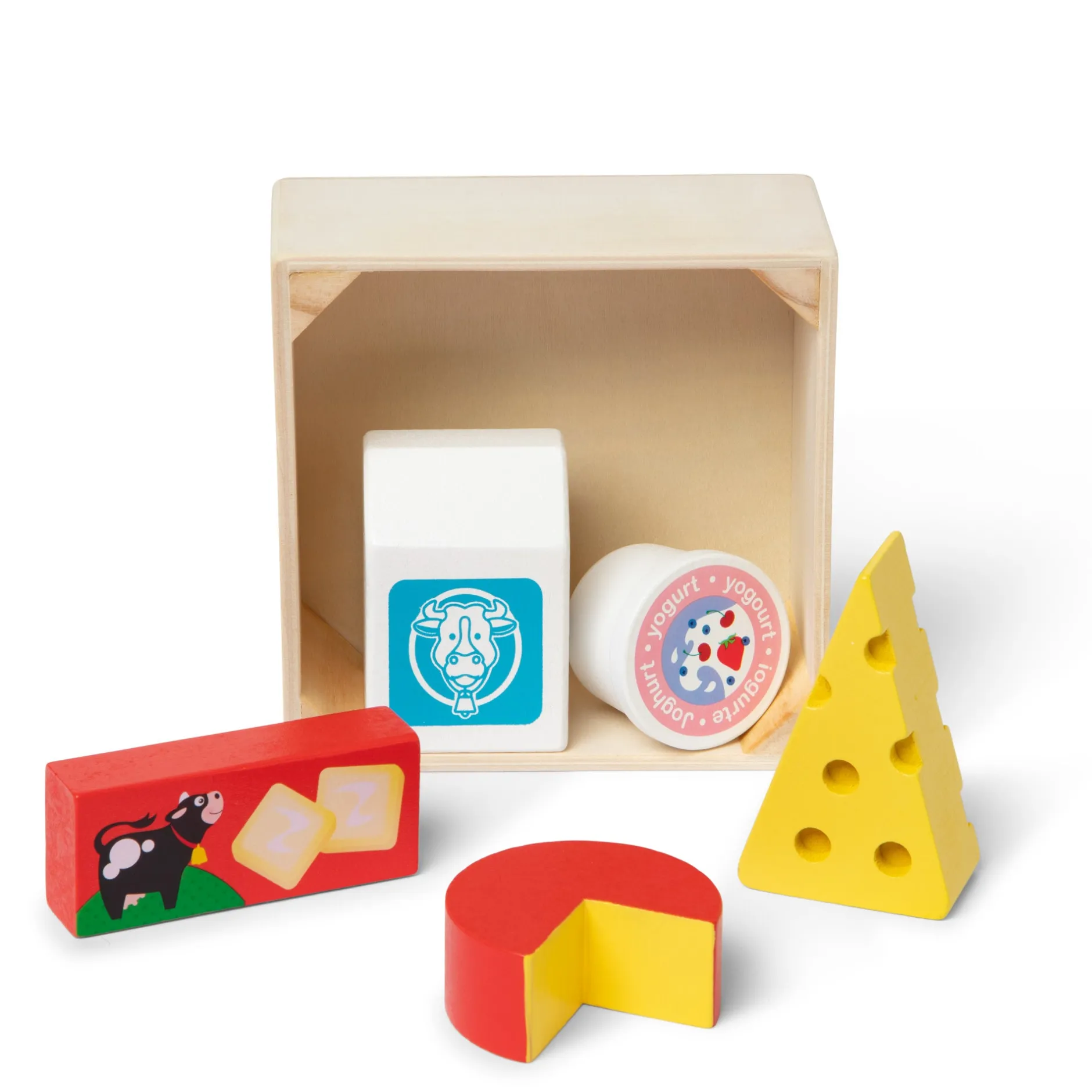 Play Food & Play Sets>Melissa & Doug Wooden Food Groups Play Set – Dairy