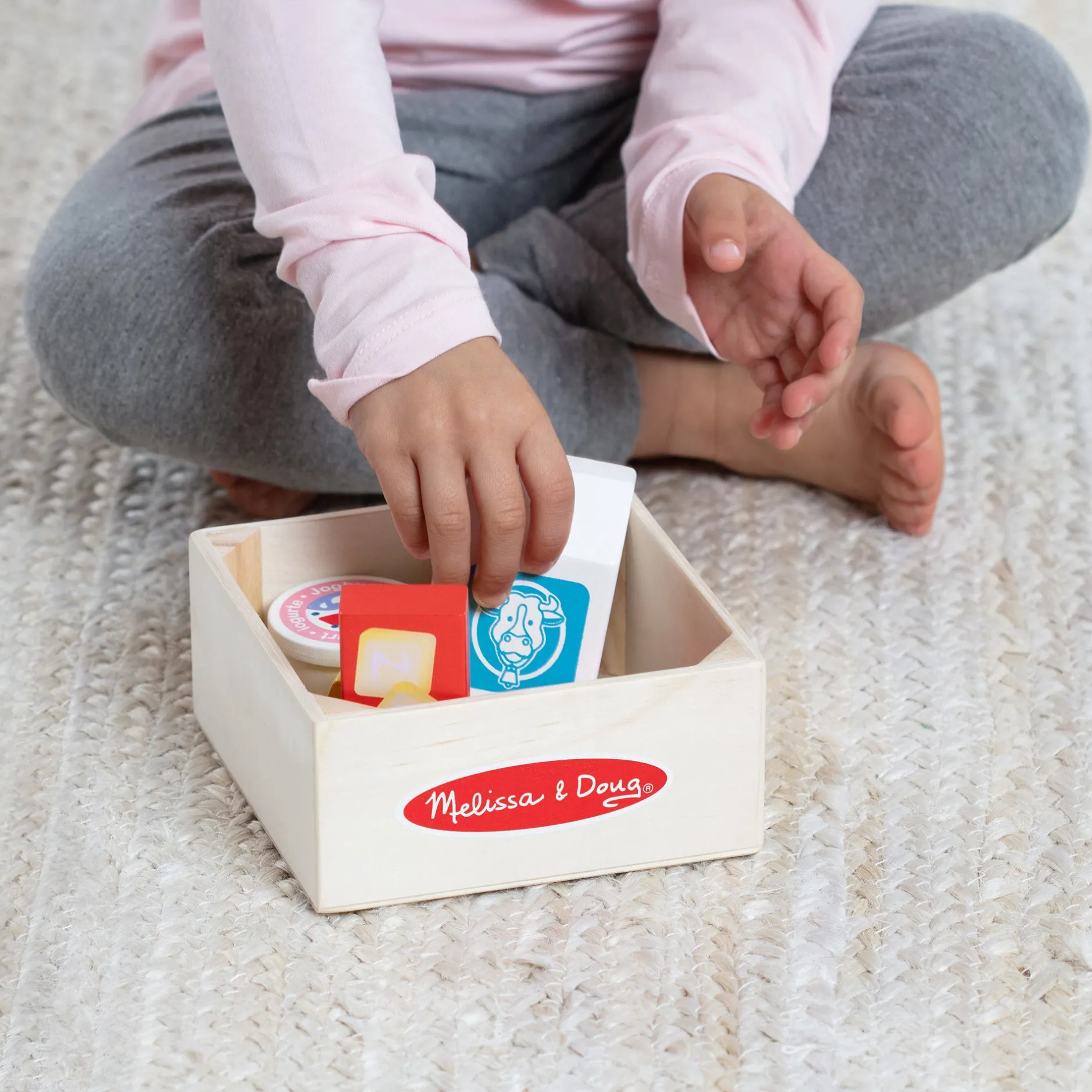 Play Food & Play Sets>Melissa & Doug Wooden Food Groups Play Set – Dairy
