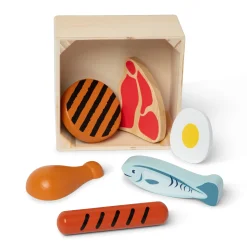 Play Food & Play Sets>Melissa & Doug Wooden Food Groups Play Set – Protein