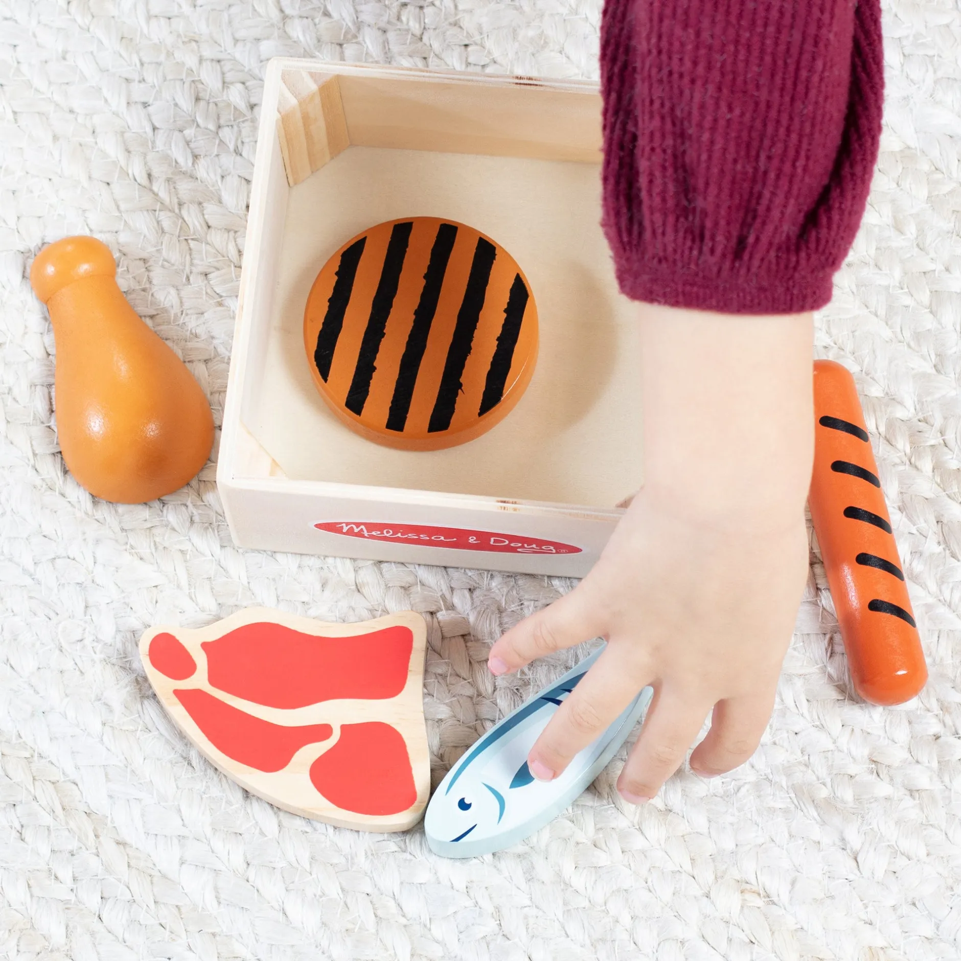 Play Food & Play Sets>Melissa & Doug Wooden Food Groups Play Set – Protein