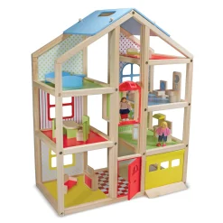 Dolls & Dollhouses>Melissa & Doug Wooden Hi-Rise Dollhouse