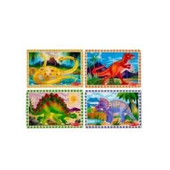 Animals & Nature Puzzles>Melissa & Doug Wooden Jigsaw Puzzles in a Box - Dinosaurs