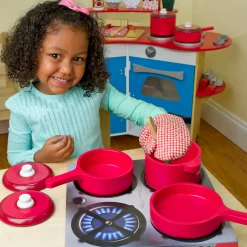 Play Food & Play Sets>Melissa & Doug Wooden Kitchen Accessory Play Set