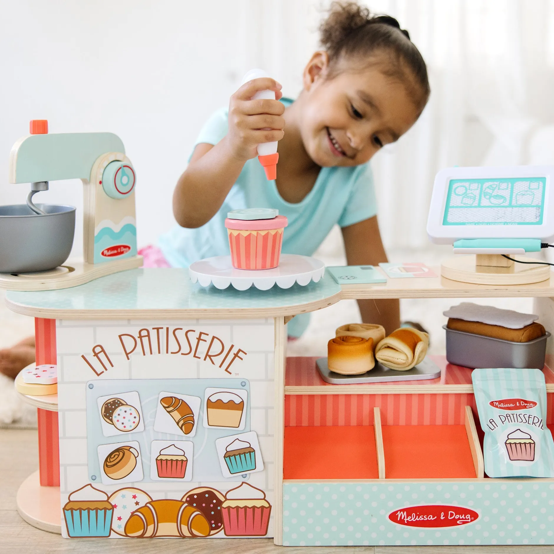 Play Food & Play Sets>Melissa & Doug Wooden La Patisserie Bakery