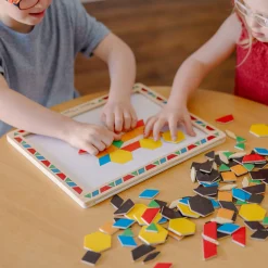 Colors & Shapes>Melissa & Doug Wooden Magnetic Pattern Block Kit