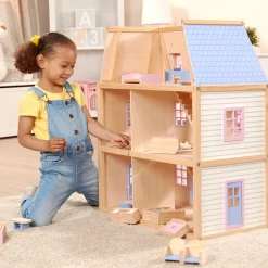 Dolls & Dollhouses>Melissa & Doug Wooden Multi-Level Dollhouse