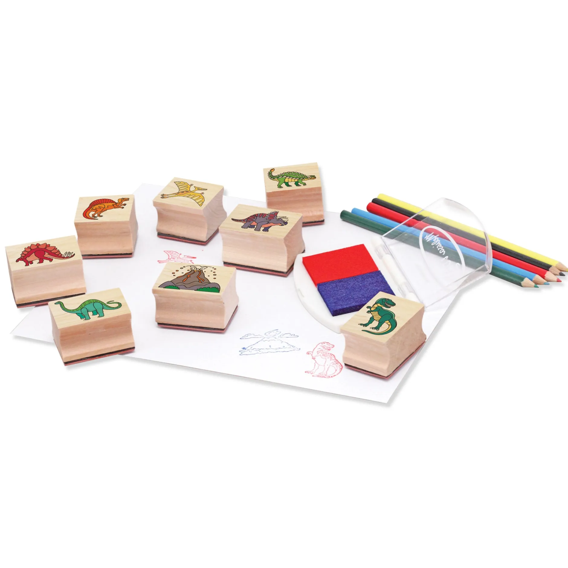 Craft & Stamp Kits>Melissa & Doug Wooden Stamp Set - Dinosaurs